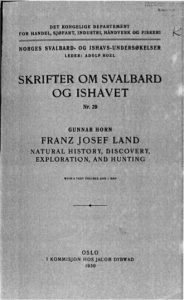 Vår tidligste skriftlige kilde på at Rønbeck og Aidijärvi skal ha oppdaget Frans Josefs Land: Gunnar Horn, Franz Josef Land: Natural History, Discovery, Exploration, and Hunting (1930).